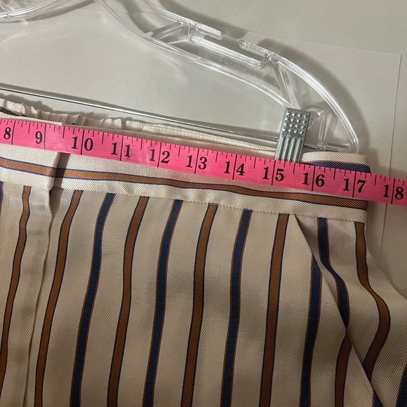 Veronica Beard Twill Grigore Striped Wide-Leg Pants Size 12 - Picture 14 of 16